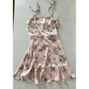 Express Floral Print Pink Mini Summer Dress Size XS